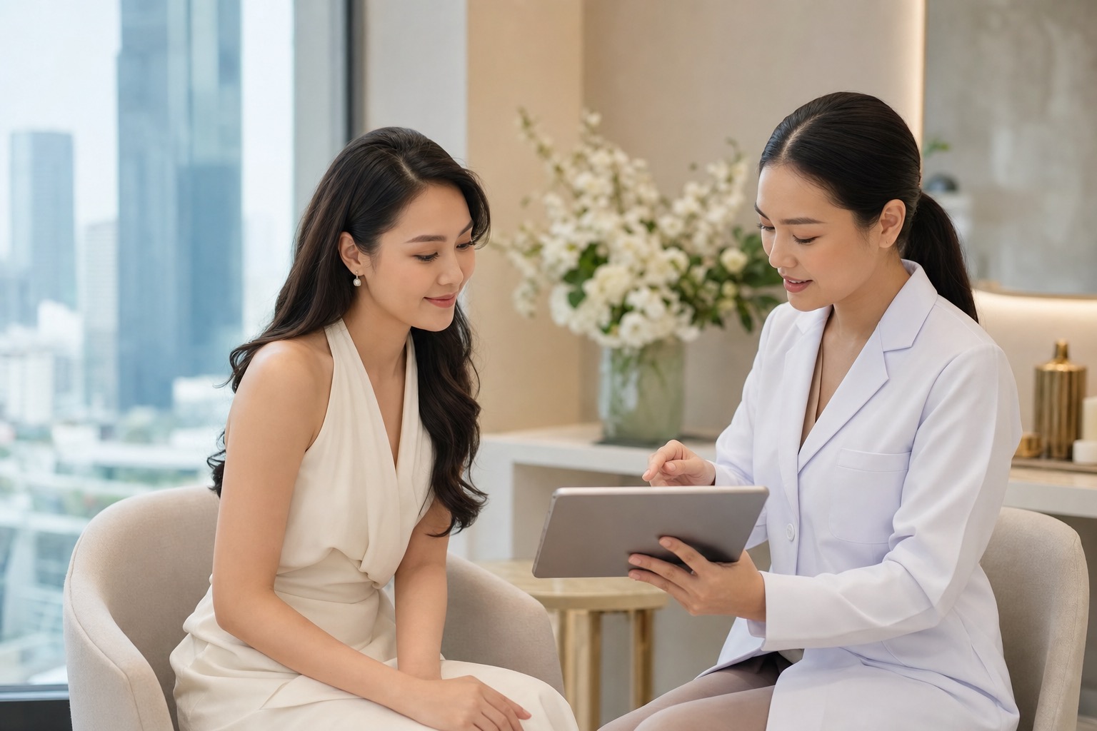 การปรึกษา Hydrafacial ก่อนงานสำคัญในกรุงเทพ